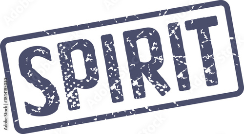 Inspirational spirit word typography stamp for motivational messages and personal growth content