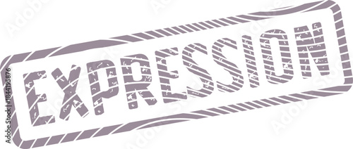 Textured EXPRESSION Rubber Stamp Mark for Communication Creative Ideas and Self Disclosure