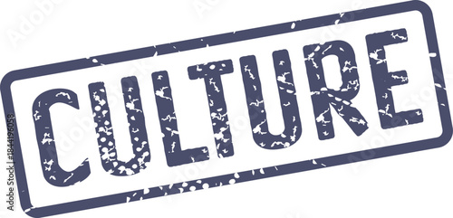 Unique Distressed CULTURE Stamp Symbol for Global Heritage and Community Identity Promotion
