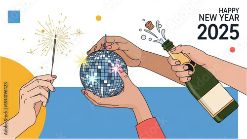 Happy New Year! Runner starting the 2026 race for a successful New Year.