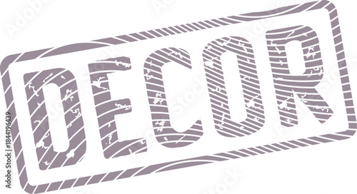Vintage Style Decor Text Stamp for Interior Design and Home Improvement Projects