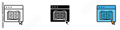 Online library icon vector. digital library and education symbol. vector illustration.