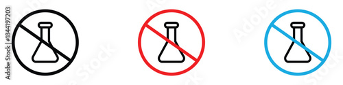 Chemical free icon vector. Prohibition of chemicals symbol. vector illustration.