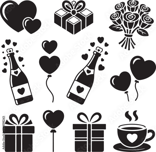 Element set for Valentine's Day