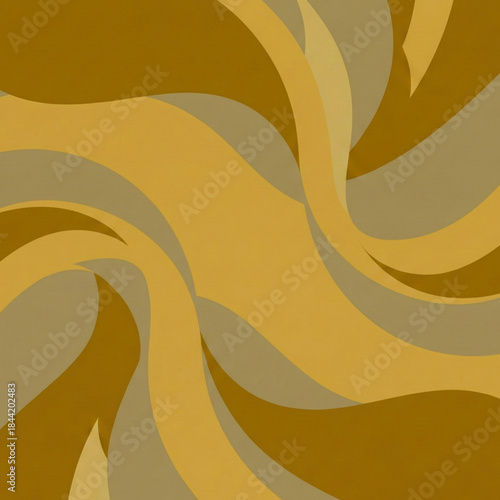 Abstract golden swirling pattern with smooth curves and warm tones