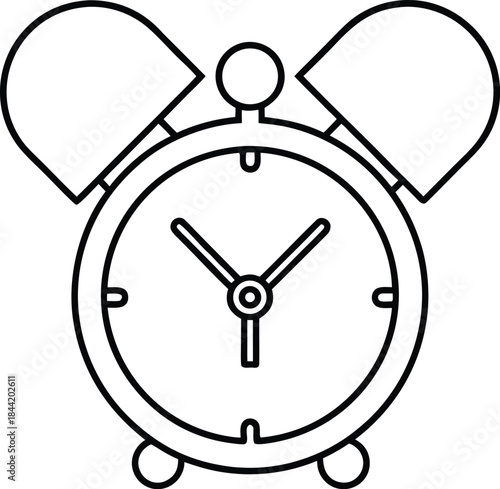 love clock outline vector illustration on transparent background