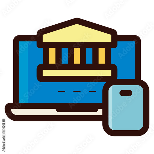 internet banking icon illustration