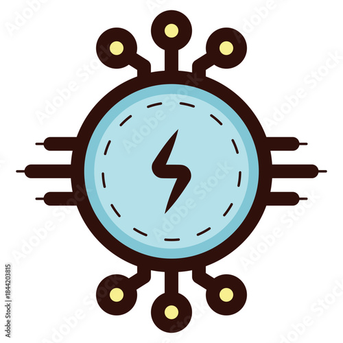 modern electrical technology icon illustration