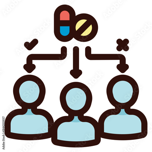 personalized medicine icon illustration