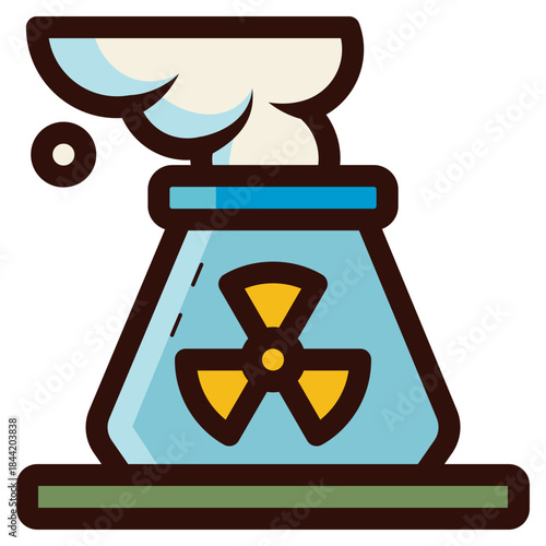 nuclear power plant icon illustration
