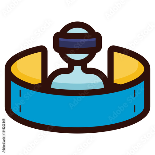 virtual reality icon illustration