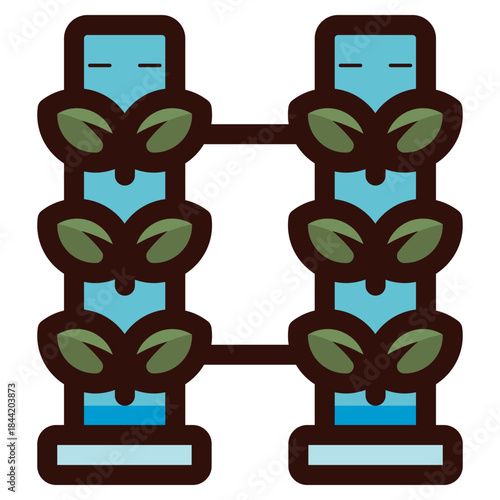 vertical farming icon illustration