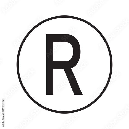 Registered icons for use web design,logo.Symbol illustration.