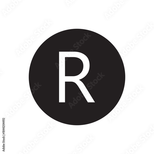 Registered trademark icon vector illustration. Copyright mark symbol. Intellectual property sign PNG on transparent