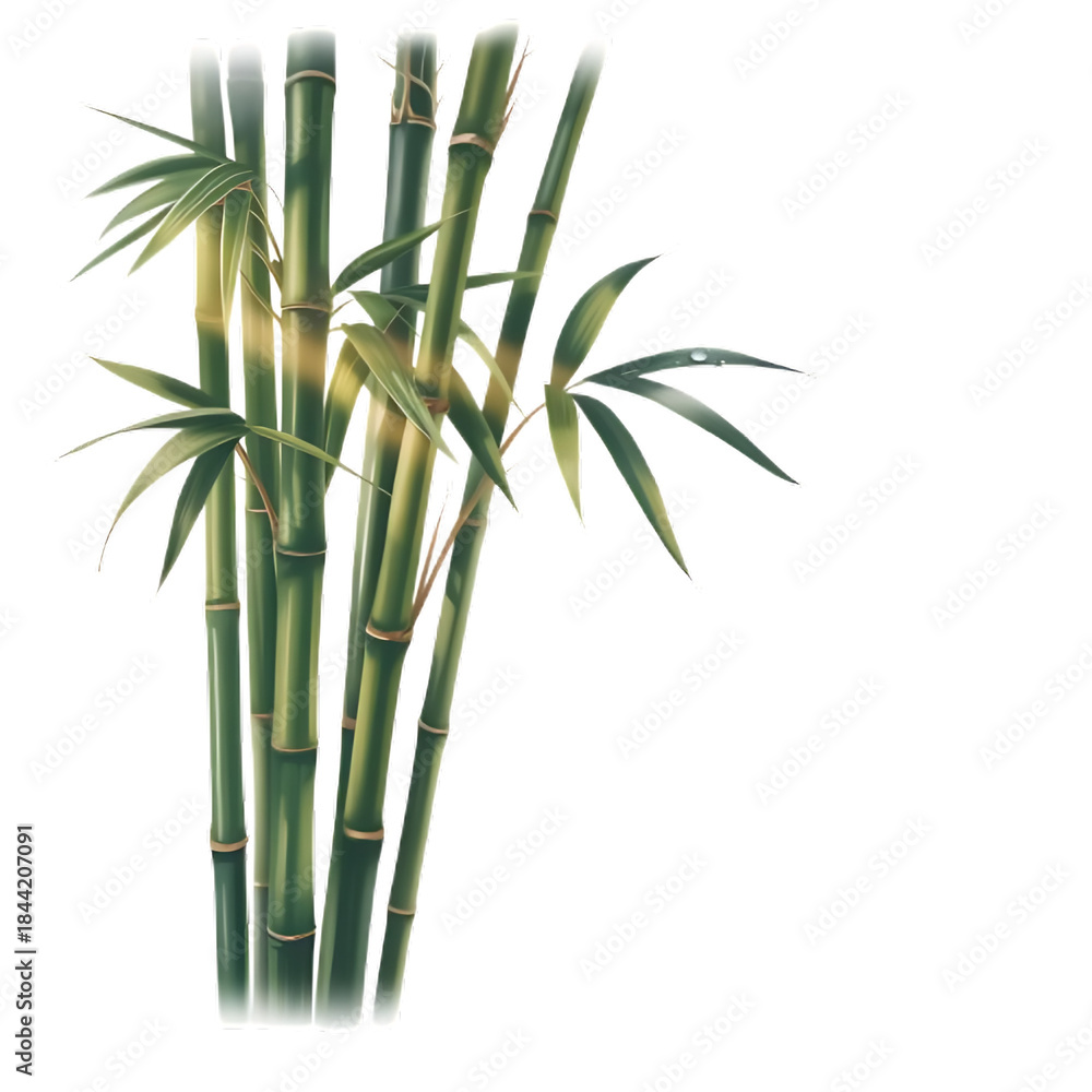 Fototapeta premium Bamboo tree isolated