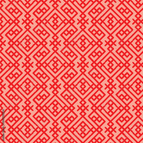 seamless pattern with red hearts