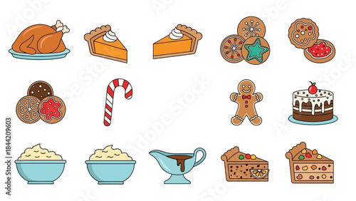 Festive Holiday Food Collection Delicious Treats and Savory Dishes for Celebrations