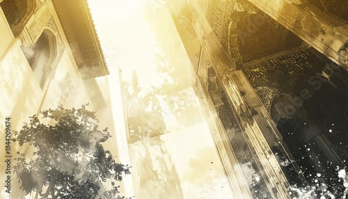 Wallpaper Mural Golden Sunlight on Ornate Historical Architecture Torontodigital.ca