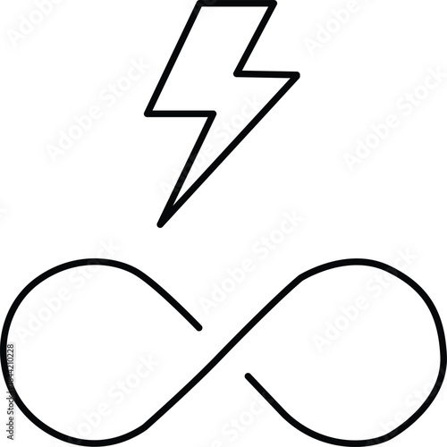 Lightning strike cloud Vector