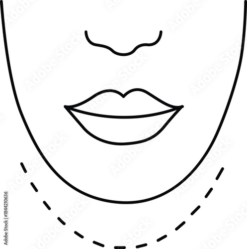 Illustration of human face outline Vector