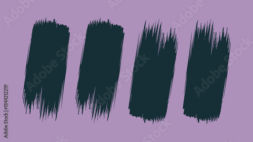 Dark brush strokes on purple background, abstract art design element