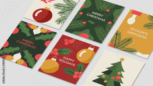 Christmas Card Designs with Holiday Themes and Greetings