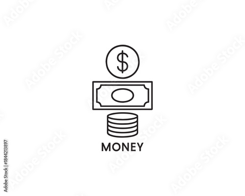 Money icon vector design illustration