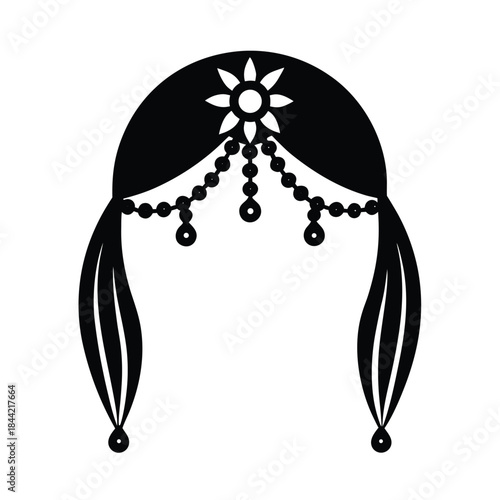 Omani Gold Hair Ornament Traditional Jewelry