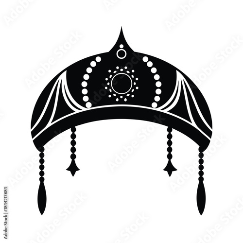 Omani Gold Headpiece Traditional Design