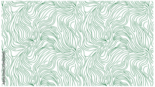 Swirling green patterns on white background