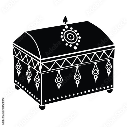 Omani Jewelry Box With Traditional Ornaments