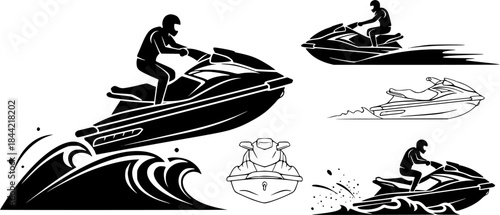 Jet ski silhouette, Jet ski vector, Extreme jet ski silhouette, Jet ski, Jet ski clipart