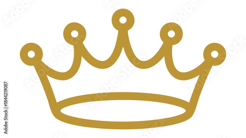 Golden royal crown Vector