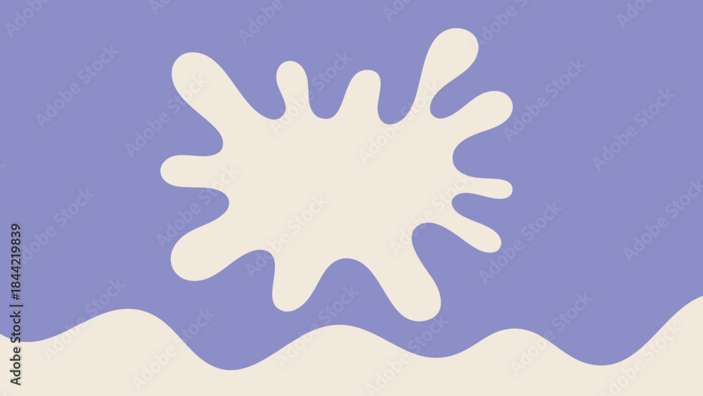 Obraz premium a white splash on a blue background