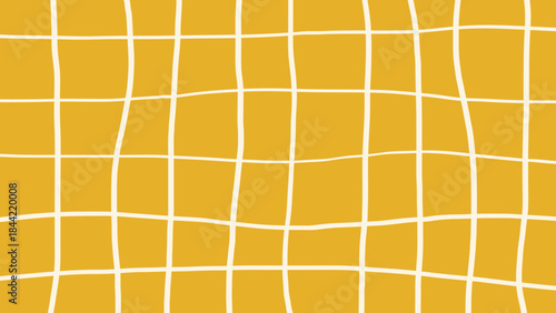 a yellow and white tiled wall with a clock