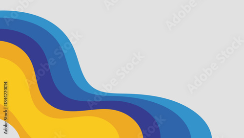 a colorful wave of lines on a gray background
