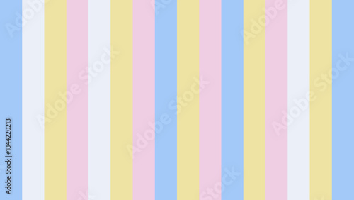 a striped wallpaper with a blue yellow and pink stripe