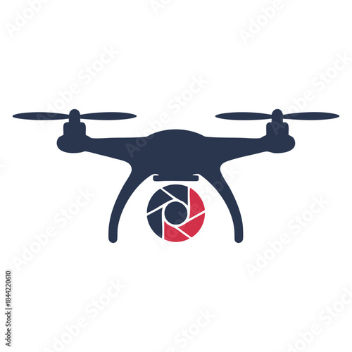 Drone with camera Vector