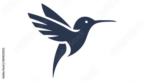 Flying hummingbird silhouette Vector