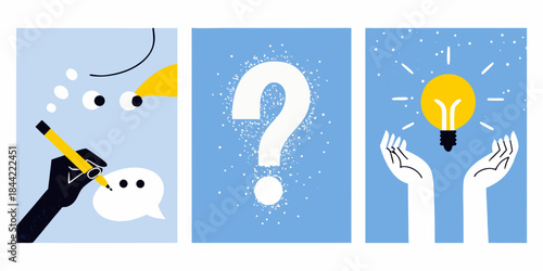 Conceptual illustration depicting idea generation problem solving and creative solutions