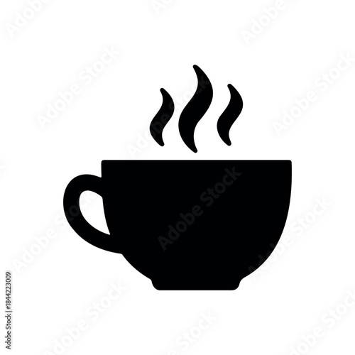 Coffee silhouette icon vector illustration on white background