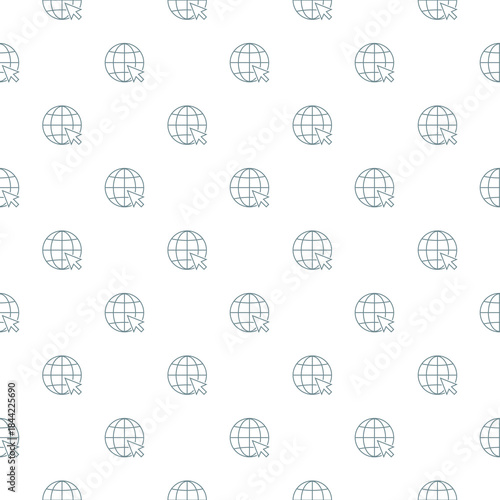 Go to web seamless pattern isolated on white background