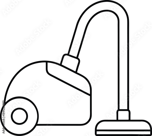 vacuum cleaner icon outline vector on transparent background