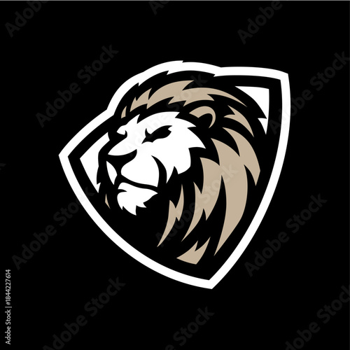 Lion Shield Sport Logo Vector Icon Illustration