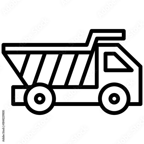Dump Truck Outline Icon