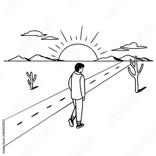 A man does not desert his dreams even if it takes to walk all the way alone.

