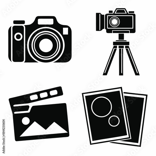 Media Production and Photo Icons camera video camera