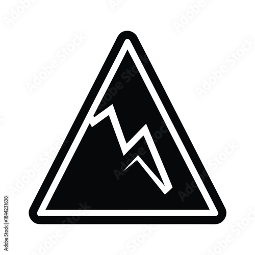Market Crash Warning Icon Design