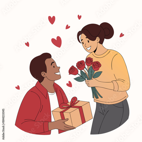 Happy Couple Valentine Love Moment