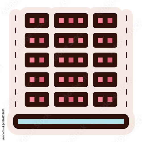 cinema seating chart icon sticker